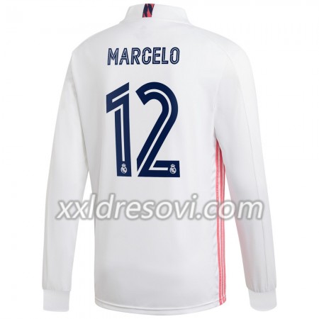 Real Madrid Marcelo 12 Domaći Nogometni Dres 2020-2021 Dugim Rukavima